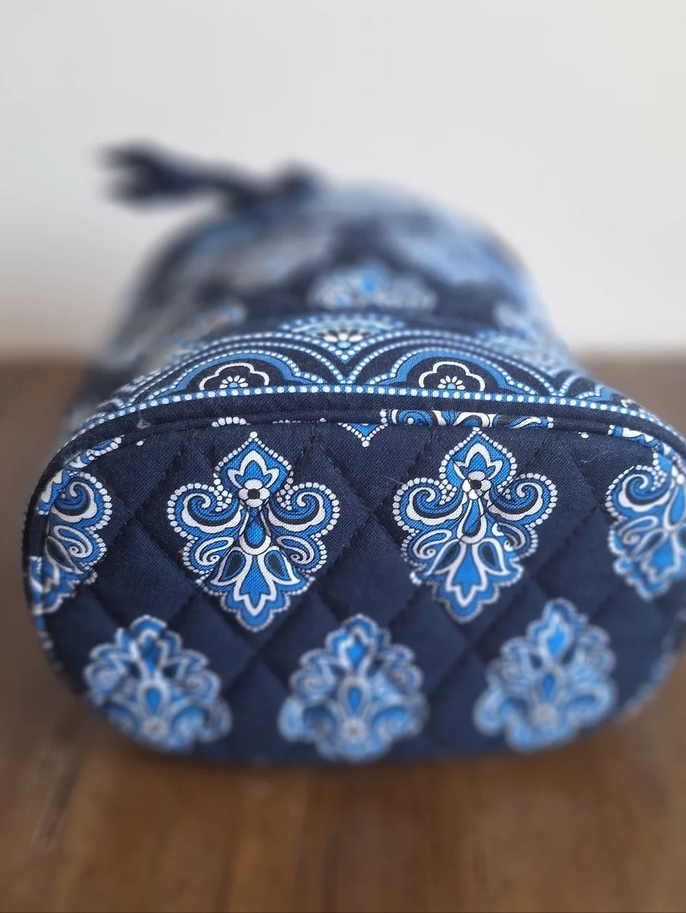 Vera Bradley Navy Blue Quilted Cosmetic Train Case
